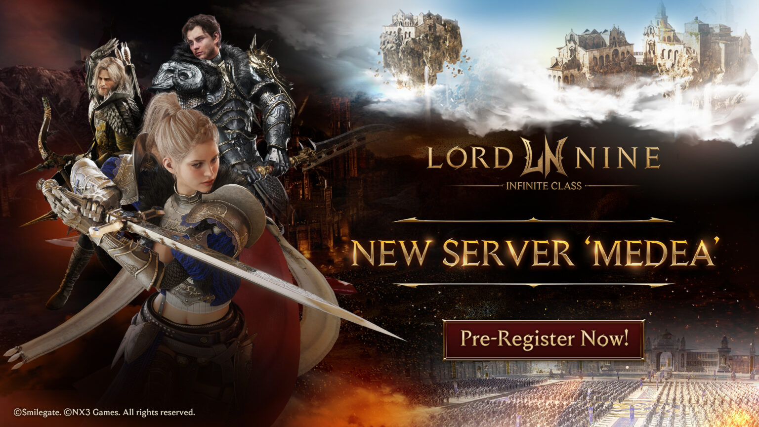 Infinite Class MMORPG, LORDNINE Pre-registration for the new server ...